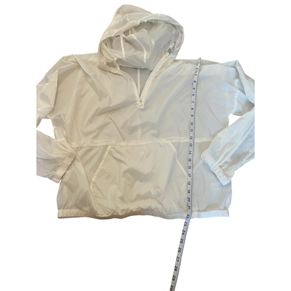 JOE FRESH Rain Jacket Windbreaker Women’s XL White Semi Sheer Hooded Coat XL - Picture 8 of 10